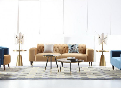 Couchtisch Luxus Wunnzëmmer Dësch Couchtisch Design Dëscher Stil Miwwelen Nei 2tlg